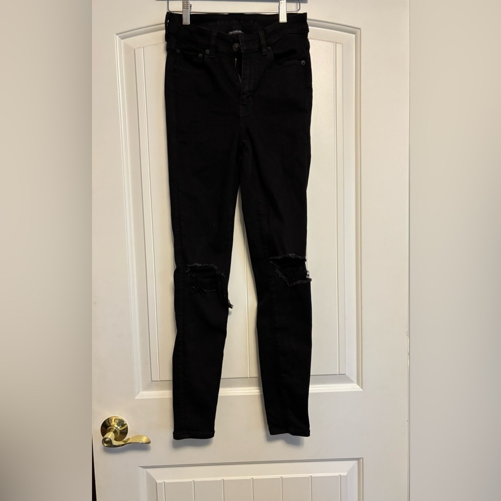 American Eagle Black Next Level Stretch Hi-Rise Jeggings Size 6R